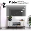 Mid-Century Modern Rustic 45" TV Stand with 2 Side Doors Entertainment Center Console for Living Room Bedroom Office - Supports 5