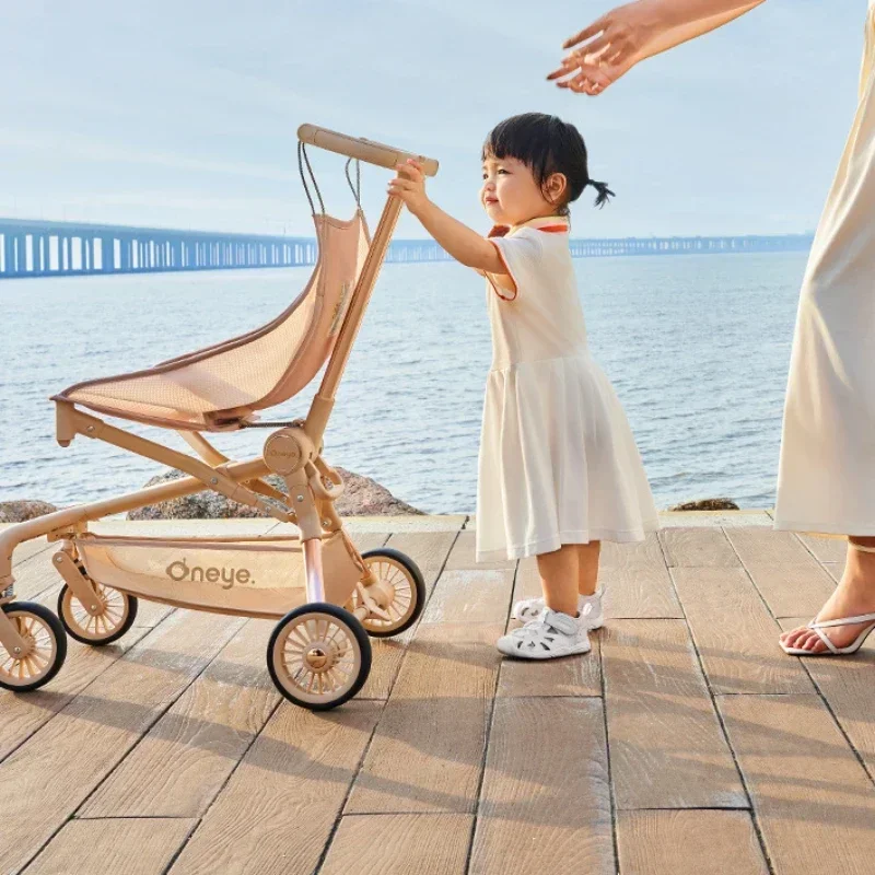 Foldable Ultra-light Stroller Portable Pocket Baby Stroller High View Baby Lightweight Four-wheel Carriage