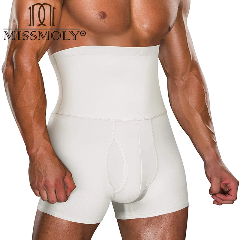 Men Body Shaper High Waist Tummy Control Shorts Slimming Shapewear Abdomen Compression Panties Fitness Boxer Briefs Underwear, body shaper