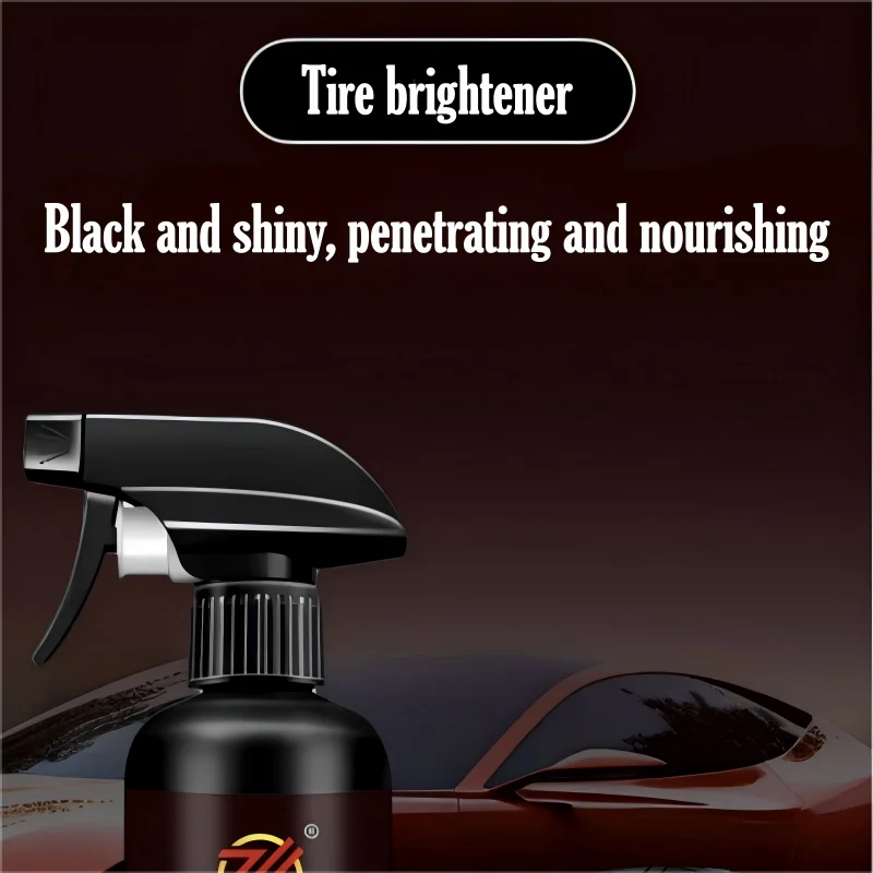 Car Tire Wax Tire Polishing Paste 500ml Large Capacity Tire Shine Long-Lasting Shine Anti-Aging Stain-Resistant Water & Oil Repellent All Tires Compatible