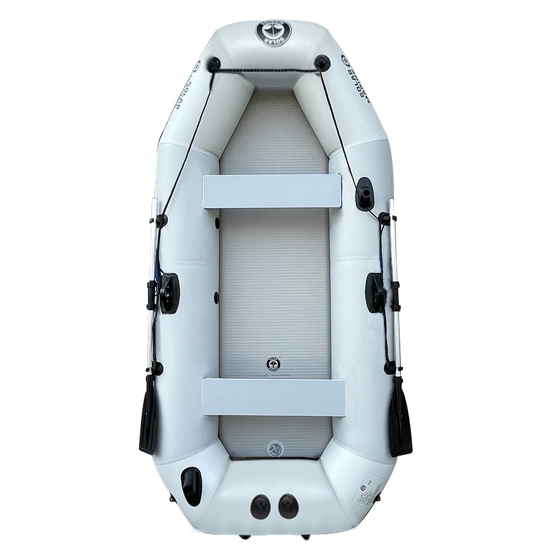 

SOLAR MARINE 3 Persons Fishing Inflatable Boat PVC 2.3M Kayak Thick and Wear-resistant Canoe with Free Accessories