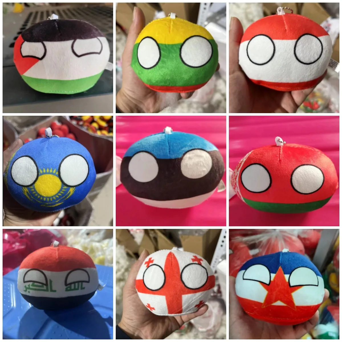 68 styles 10cm Country Ball Plush Toys Polandball Pendant Country Balls Countryball Stuffed Doll Birthday Gifts for Kid Toyss