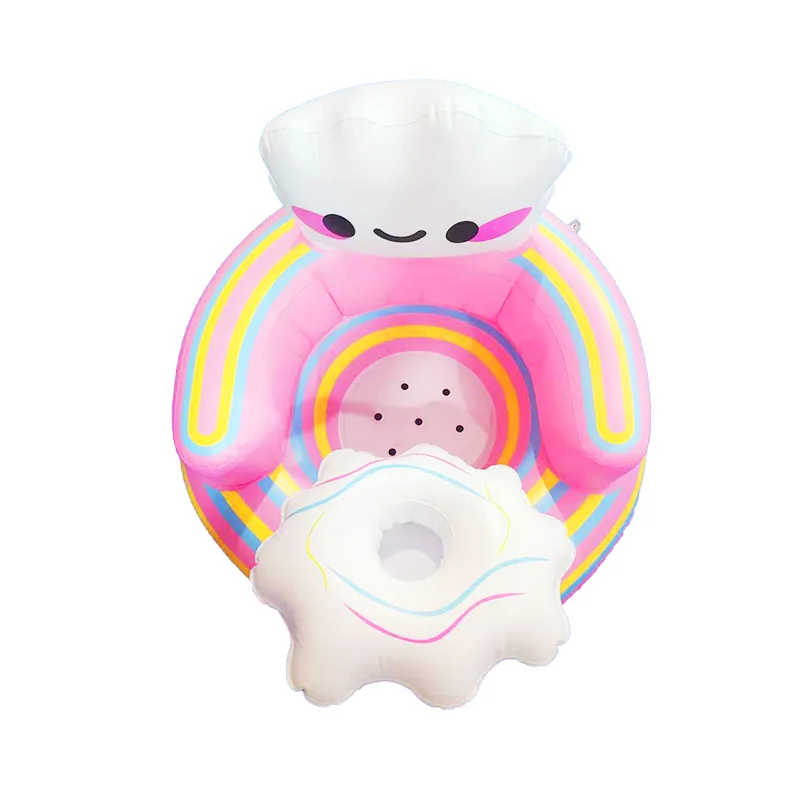 Baby shiny baby inflatable sofa kids puff portable bath chair PVC multifunctional seat practice bidet 3