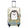 Kawaii Cartoon Pineapple Hedgehog Suitcase Cover Animals Cruise Trip Holiday Fun Luggage Accesories Protection 2