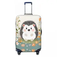 Kawaii Cartoon Pineapple Hedgehog Suitcase Cover Animals Cruise Trip Holiday Fun Luggage Accesories Protection 2