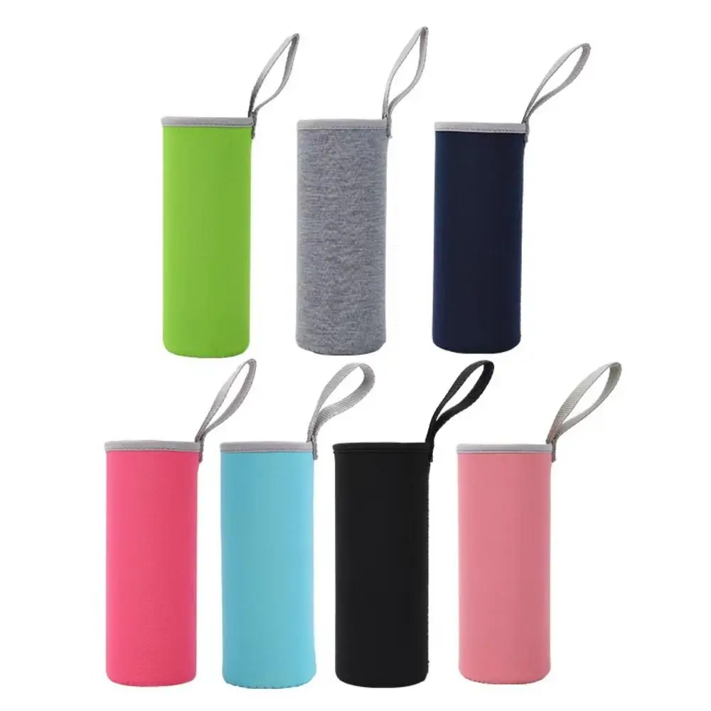 Copri bottiglia d'acqua elastico universale Custodia per bottiglia d'acqua portatile in neoprene di alta qualà Custodia per tazza sottovuoto creativa anticaduta  15