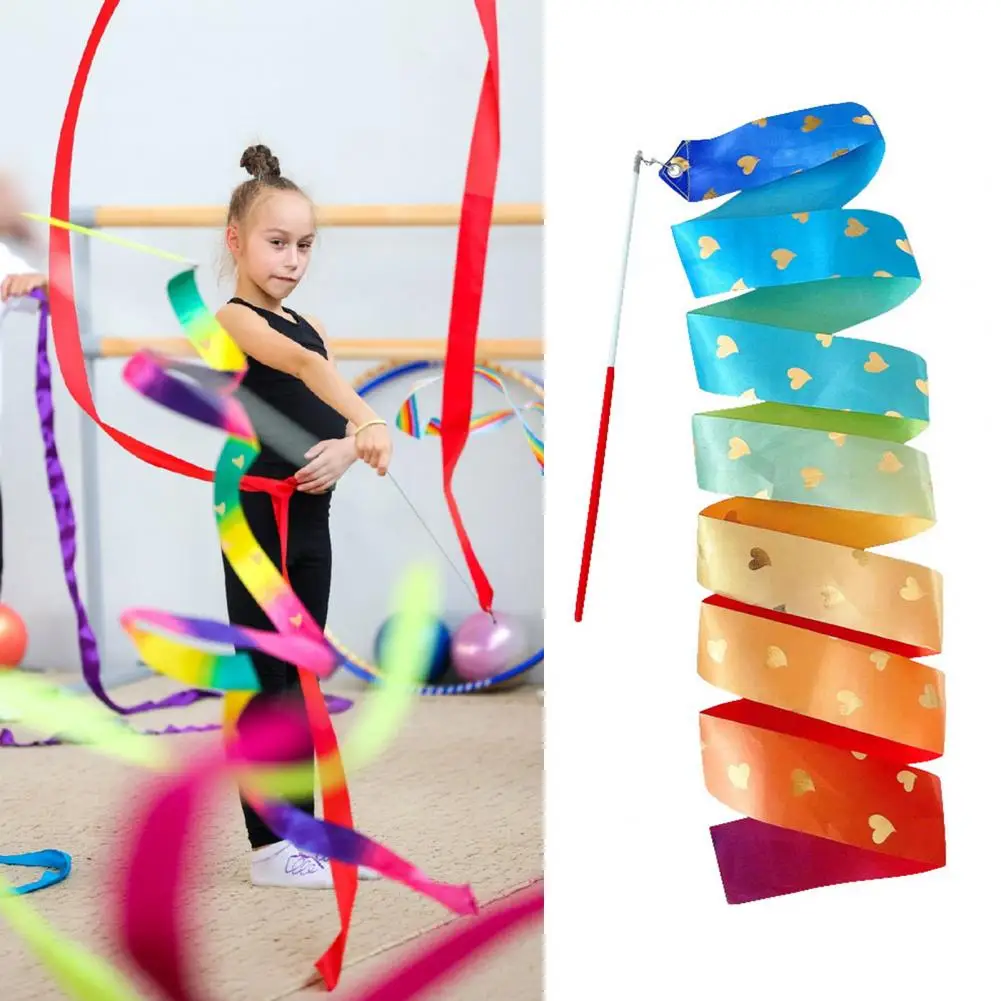 Gymnastic Ribbon Dancing Ribbon Colorful Rhythmic Gymnastics Dancer Wands For Kids Adults Vibrant For Artistic Dance