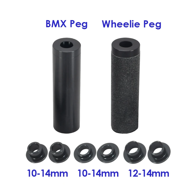 Funsea Bike Peg Wheelie Big BMX Cruiser Bicycle Alloy 6061 Length 110MM For Hub 3/8 Inch 12mm Axle Front And Rear