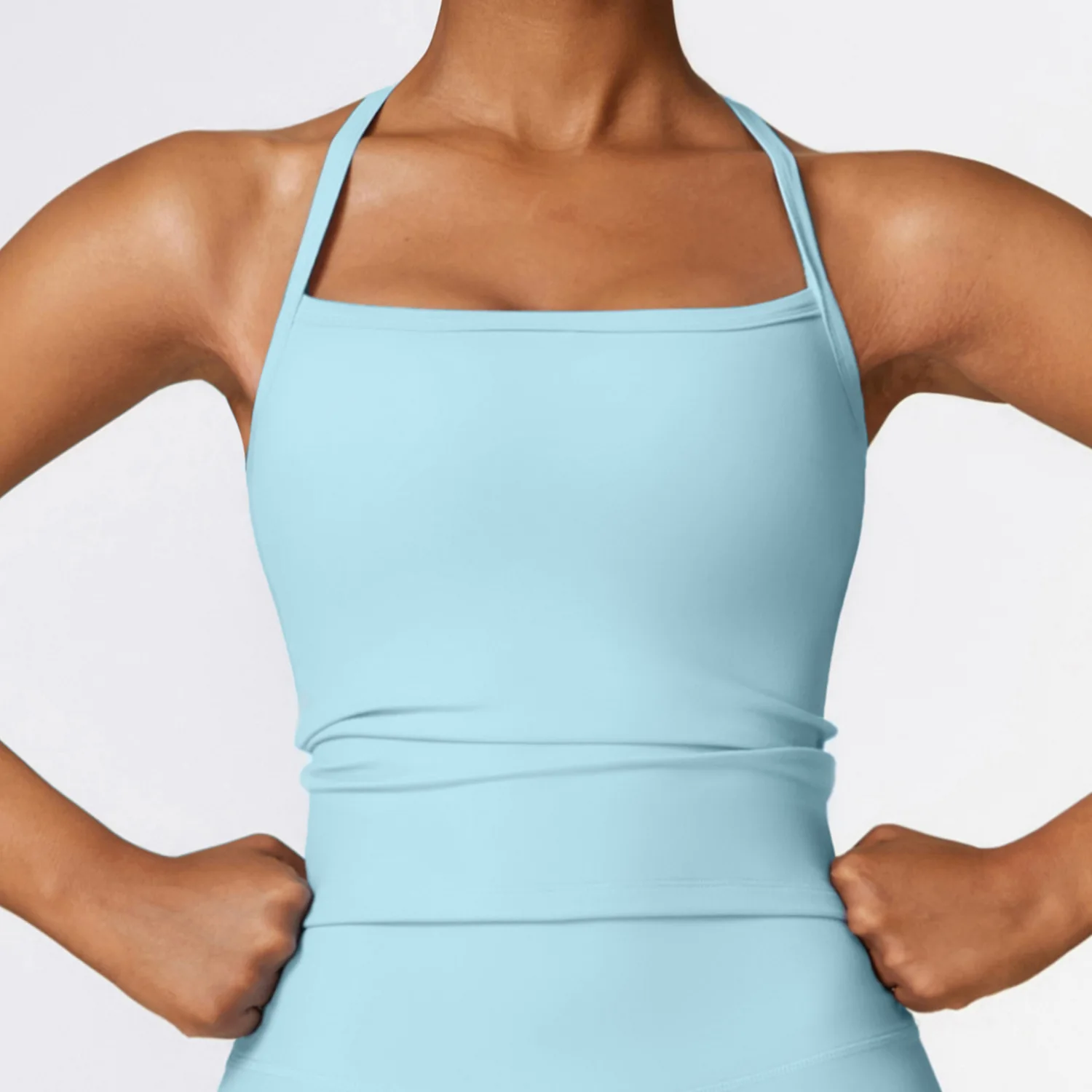 Crossed Back Wide Strap Push-up Sports Bra Women Shock Proof Running Fitness Sweat Absorption Top Padded Workout Yoga Tanks 5