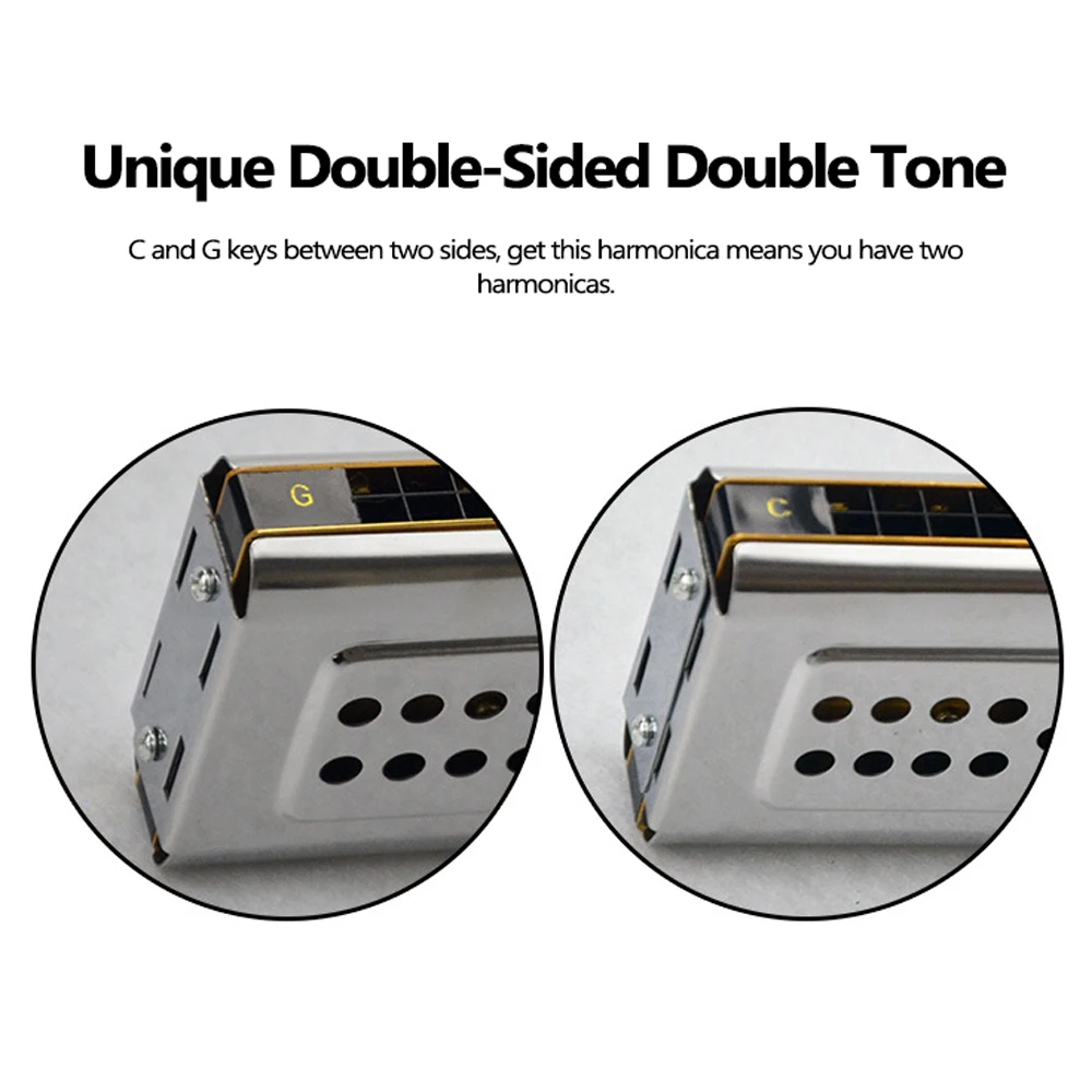 Both Sides Harmonica 24 Holes C And G Double Tones Harmonica Mouth Organ Woodwind Instruments diatonic harmonica mouth harp