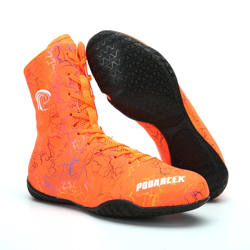 Luxury Boxing Footwears Anti Slip Boxing Sneakers Professional Wrestling Shoes Men Women Breathable Wrestling Sneakers