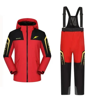 남성용 방수 따뜻한 벨벳 후드 재킷, 조정 가능한 낚시 작업복, 야외 스포츠 세트, 가을 겨울 낚시 의류, 2023