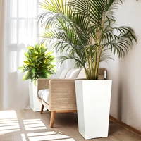 2pcs Planters Outdoor Indoor Planter Pots, High Front Porch Planter Pots with Drainage Holes Auto Watering, Convenience Instill 3