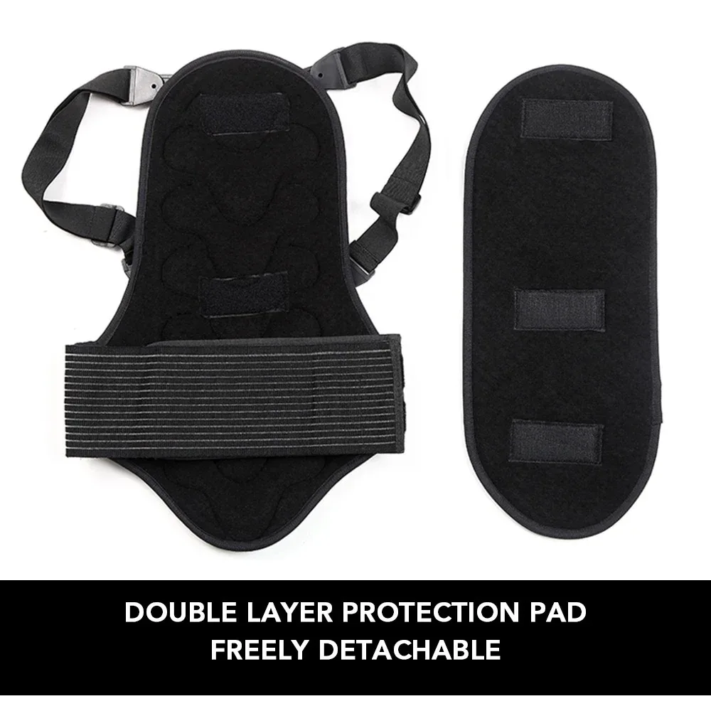 Motorcycle back protector detachable cushion thick EVA ventilate protection pad for motorcycling biking skiing snowboarding