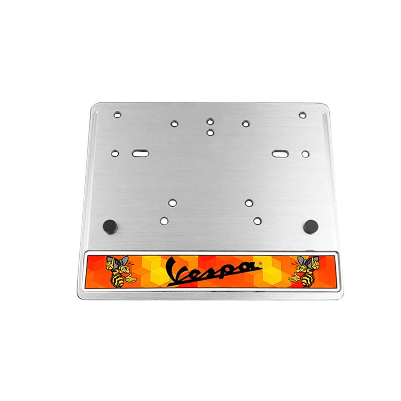 Plaque d'immatriculation de l'aile avant de moto CNC en aluminium, support  de numéro autocollant pour VESPA SPRINT primera 125 150 GTS 125 250 300