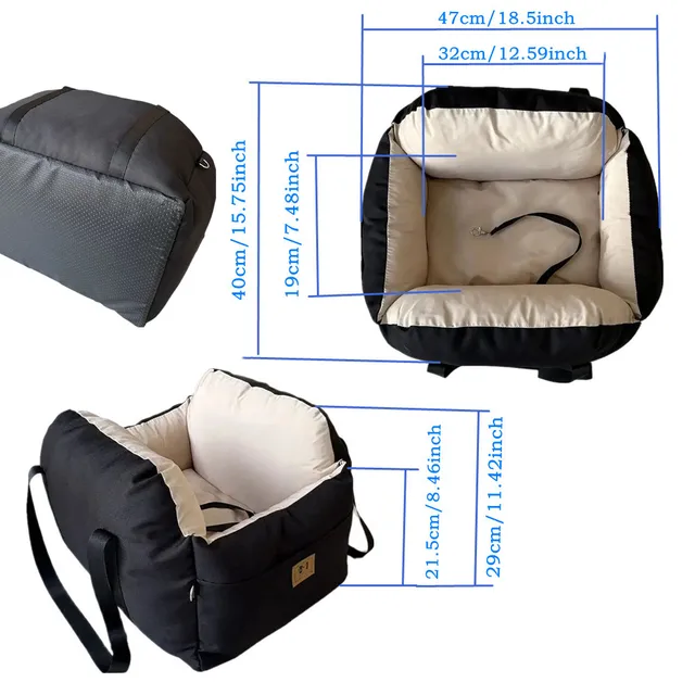 Pet Dog Car Seat Cover Safety Waterproof Puppy Nest Mat Cat Carrier Soft Comfort Travel Dog Car Seat Bed Washable Pet Carrier 6