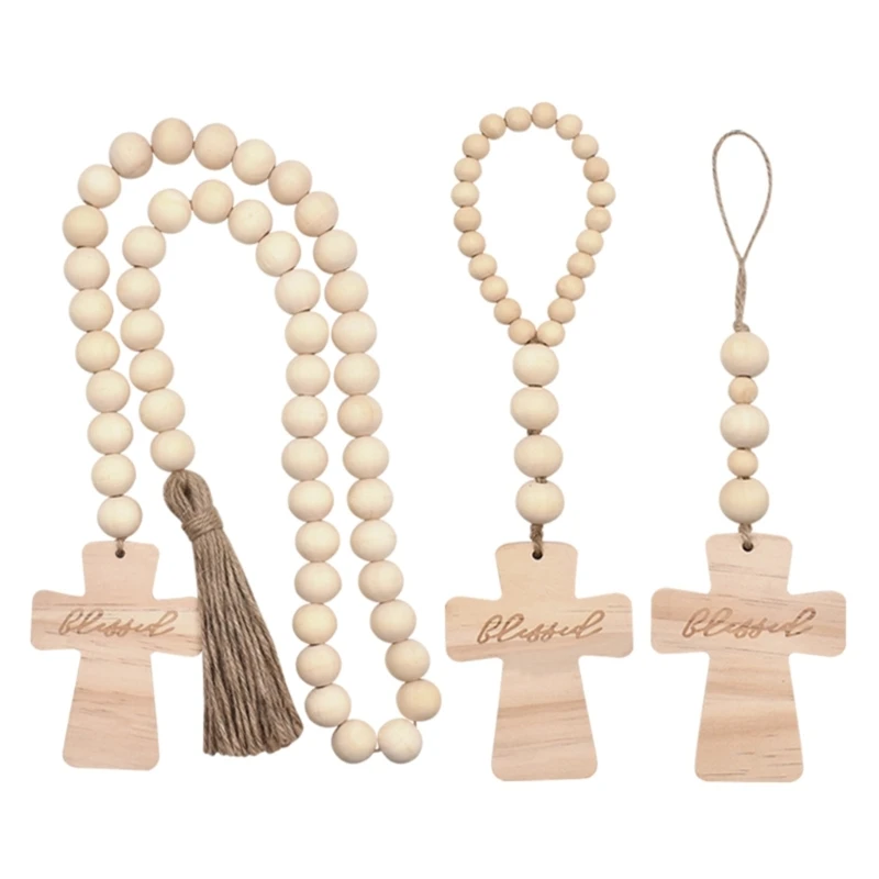 

Wood Bead Garlands Decorative Hanging Pendant Ornament Crafts