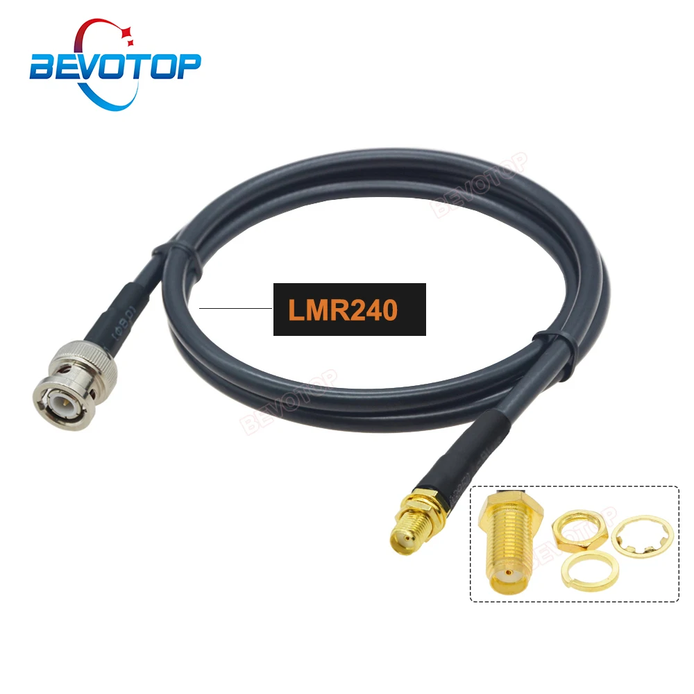 LMR240 Cable BNC Male Plug to SMA Female Jack RF Coaxial LMR-240 50-4 Low Loss 50 ohm Coax Pigtail Jumper Extension Cord |