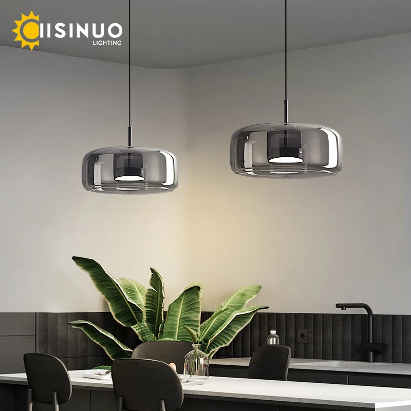 Chandelier Lighting Luxury Designer Glass Chandelier with Adjustable Hanging Cord Elegant Cafe Lighting For Home Dining Room Bedroom Ceiling Fixture