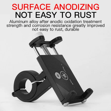 Universal Bicycle and Motorcycle Metal Phone Holder - Reliable Handlebar Mount