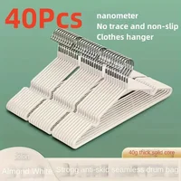 10/40pcs Clothes Hangers With Non-slip Design Traceless Clothes Racks Sturdy Heavy Duty Coat Durable Hangers trackless hanger 1