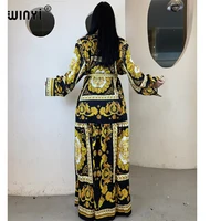 WINYI haute qualité robes musulmanes pour femme robe maxi imprimé fleuri caftan abaya dubaï luxe été bohème robe de soirée 2