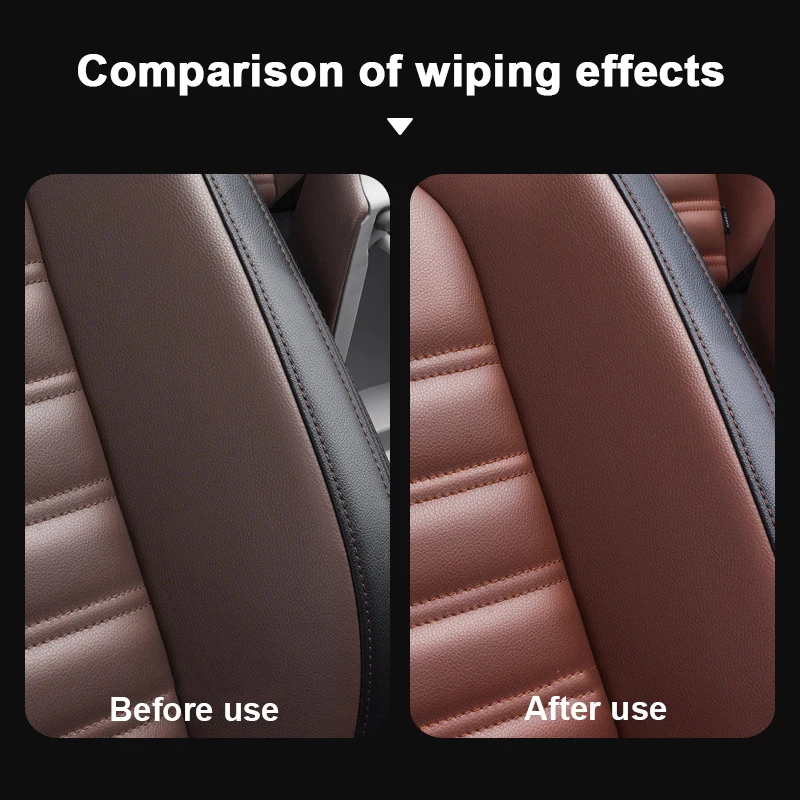 SEAMETAL 80pcs/bag Car Interior Cleaning Wipes Multi-function Car Dashboard Seat Leather Nursing Brightening Wipes Car Wash Care