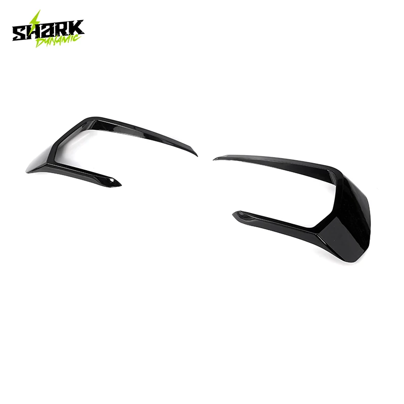 2Pcs/Set A Style Front Splitter Lip WITHOUT rador hole For VW T6.1 Transporter-Gloss Black