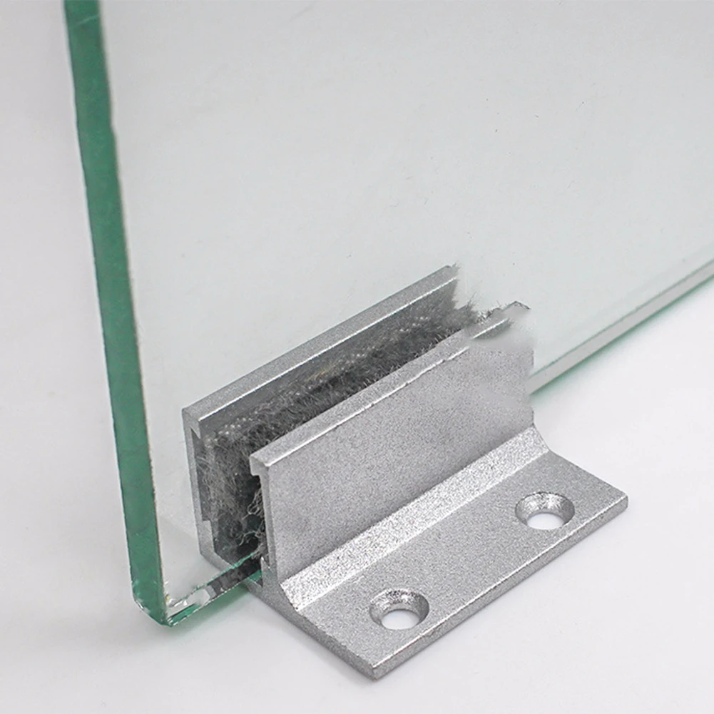 Glass Sliding Door Floor Rails Glass Anti Swing Base Sliding Door System Rails Fixed Base Hanging Wheel Accessories