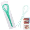 100Pcs Dental Floss Threader Dental Traction Line Oral For Crown Brace Bridge Implant Hoop Threading Braces Steel Traction 4