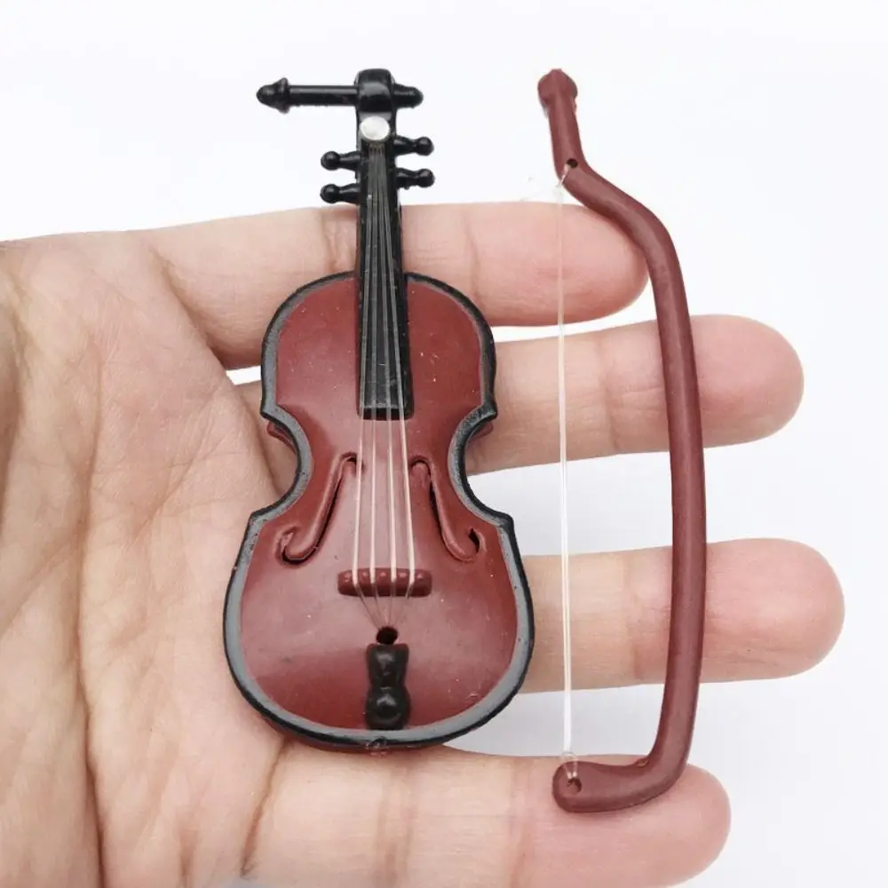 Creative Mini Portable Trumpet Saxophone 1:12 Dollhouse Miniature Plastic Musical Instrument Model Scene Accessories 5