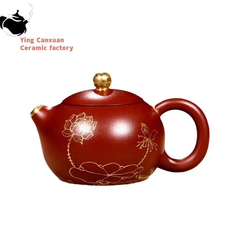 

90ml Boutique Yixing Purple Clay Teapot Raw Ore Dahongpao Xishi Tea Pot Zisha Filter Beauty Kettle Household Tea Set Accessories