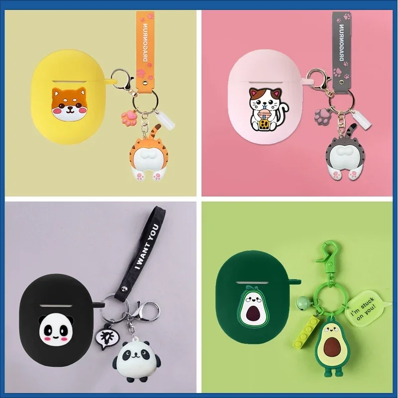 Funda Per Bose Quietcomfort Ultra Case Cartoon Cute Cat / Dog / Avocado Ciondolo Auricolari Cover In Silicone Per Bose Ultra