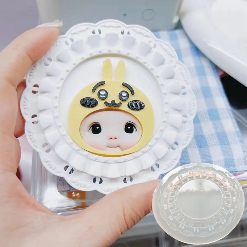 DIY 라운드 리본 코스터 모양의 실리콘 에폭시 수지 금형 쥬얼리 도구 쥬얼리..