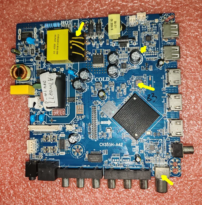 CV351H-A42 와이파이 네트워크 TV 마더보드, DDR 1G + EMMC, 8g 메모리, 5 가지 다른 사양