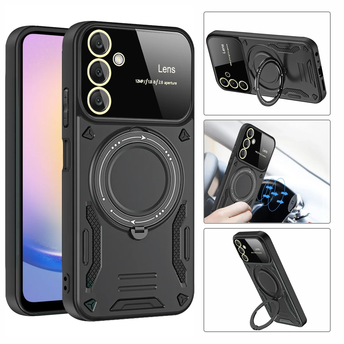 Per Samsung Galaxy A25 5G Case Stand Holder Magsafe Wireless Charge Custodie Antiurto Per Armature Per Galaxy A25 A 25 Global