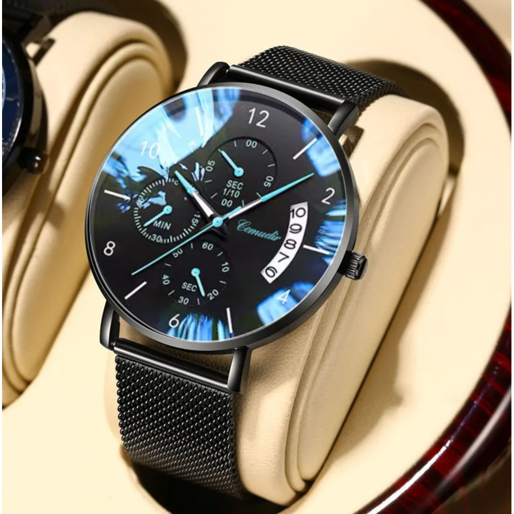 New Hot Selling Watch Ultra Thin Fully Automatic Mechanical Watch Men's Korean Edition Student Quartz Watch Calendar Night Light Waterproof Tide_voghion.com