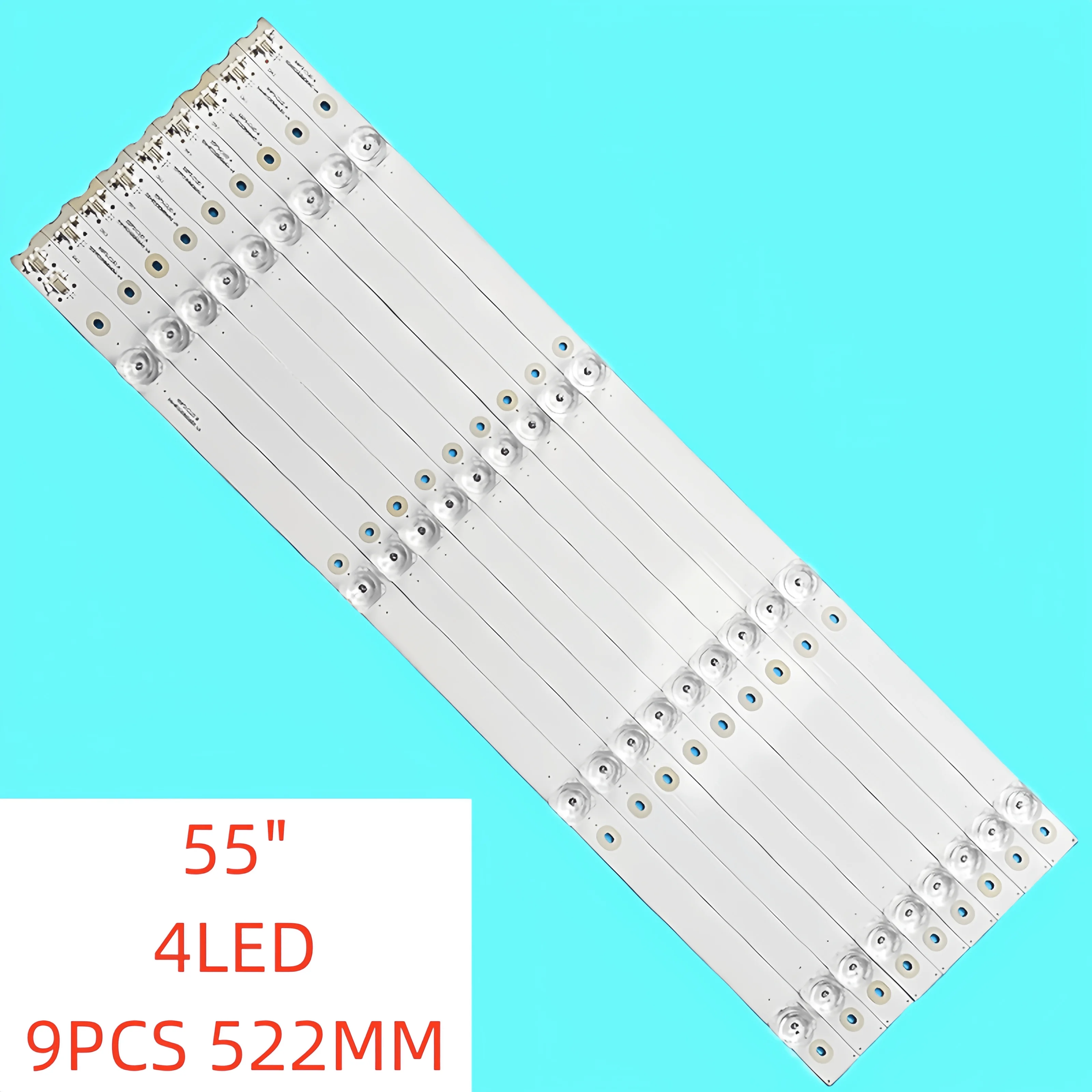 9pcs 4lamp New LED Backlight for TCL L55P3CUS LVU550ND1L CD9W27 55U6780C 55BC7600 4C-LB5504-HR15J HR17J HR18J 55HR330M04B5 V4