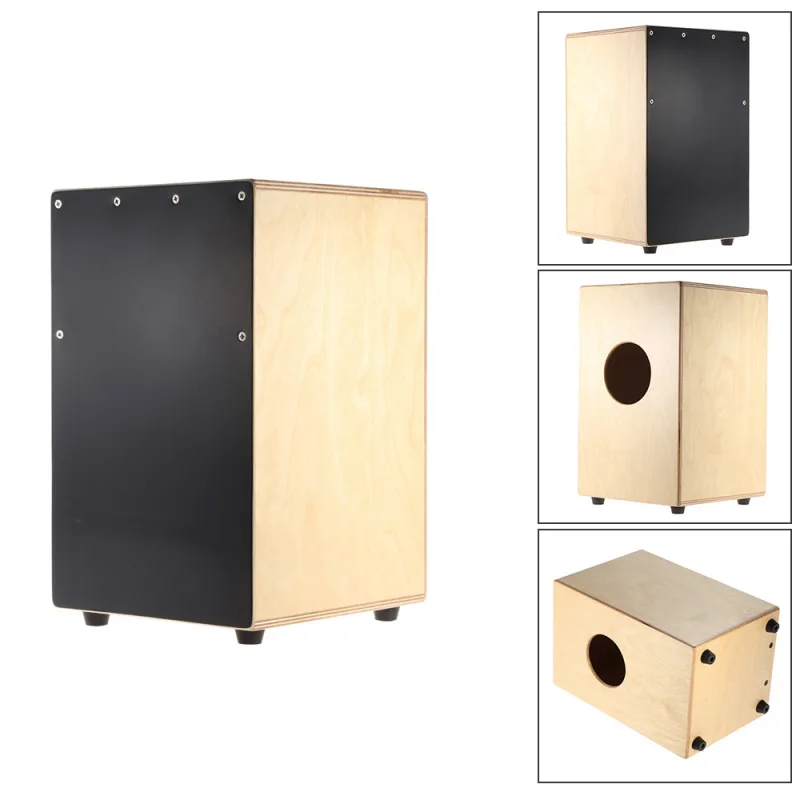 Wooden Cajon Drum with Rubber Feet