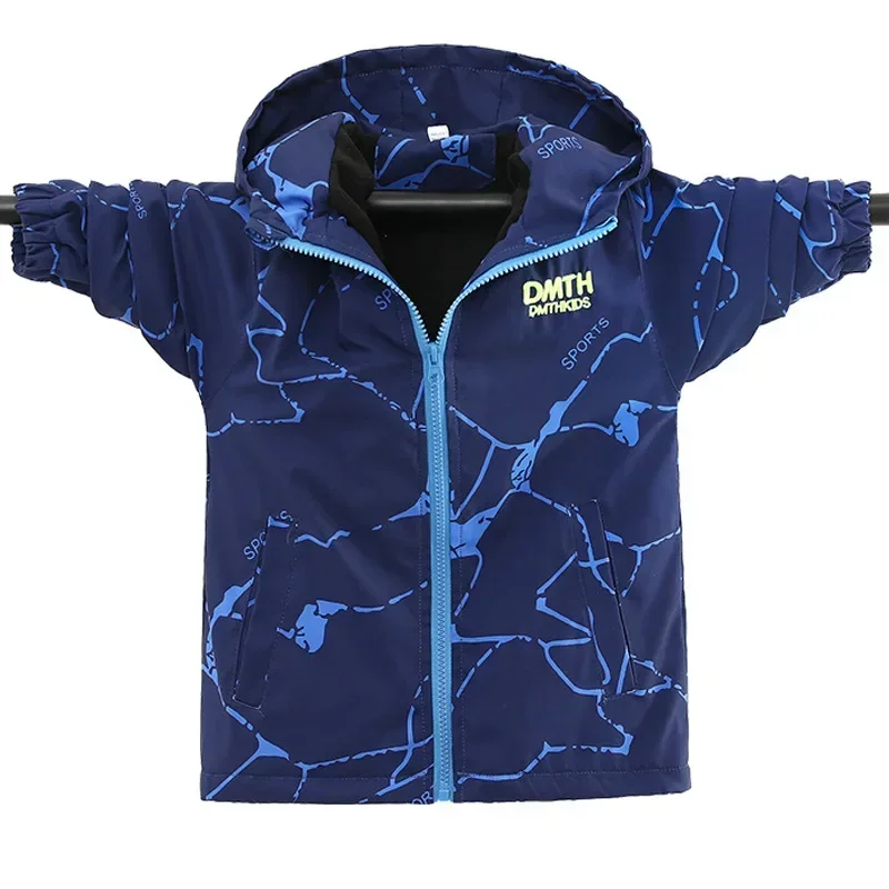 Boys' Jacket Spring and Autumn Fleece Jacket New Middle-aged and Older Children's Autumn Boys' Foreign Style