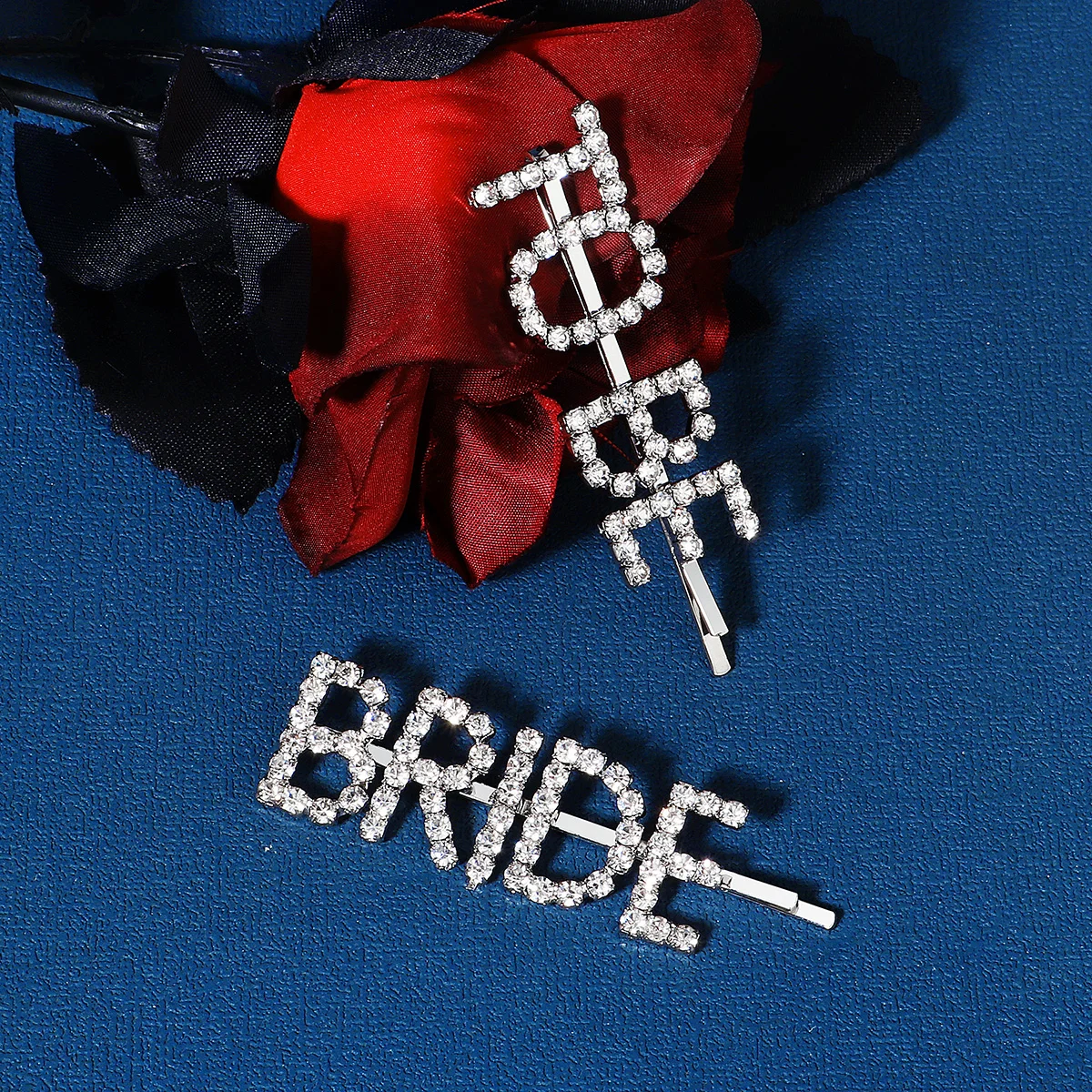 TO BE BRIDE Exquisite Rhinestone Bridal Hair Clips Fashion Headdress Hairpins Bridal Wedding Headpieces Hair Jewelry