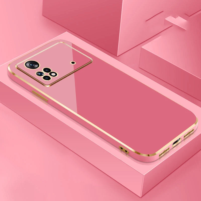 Luxury Square Plating Shockproof Silicone Phone Case Back Cover - Premium Protection and Style
