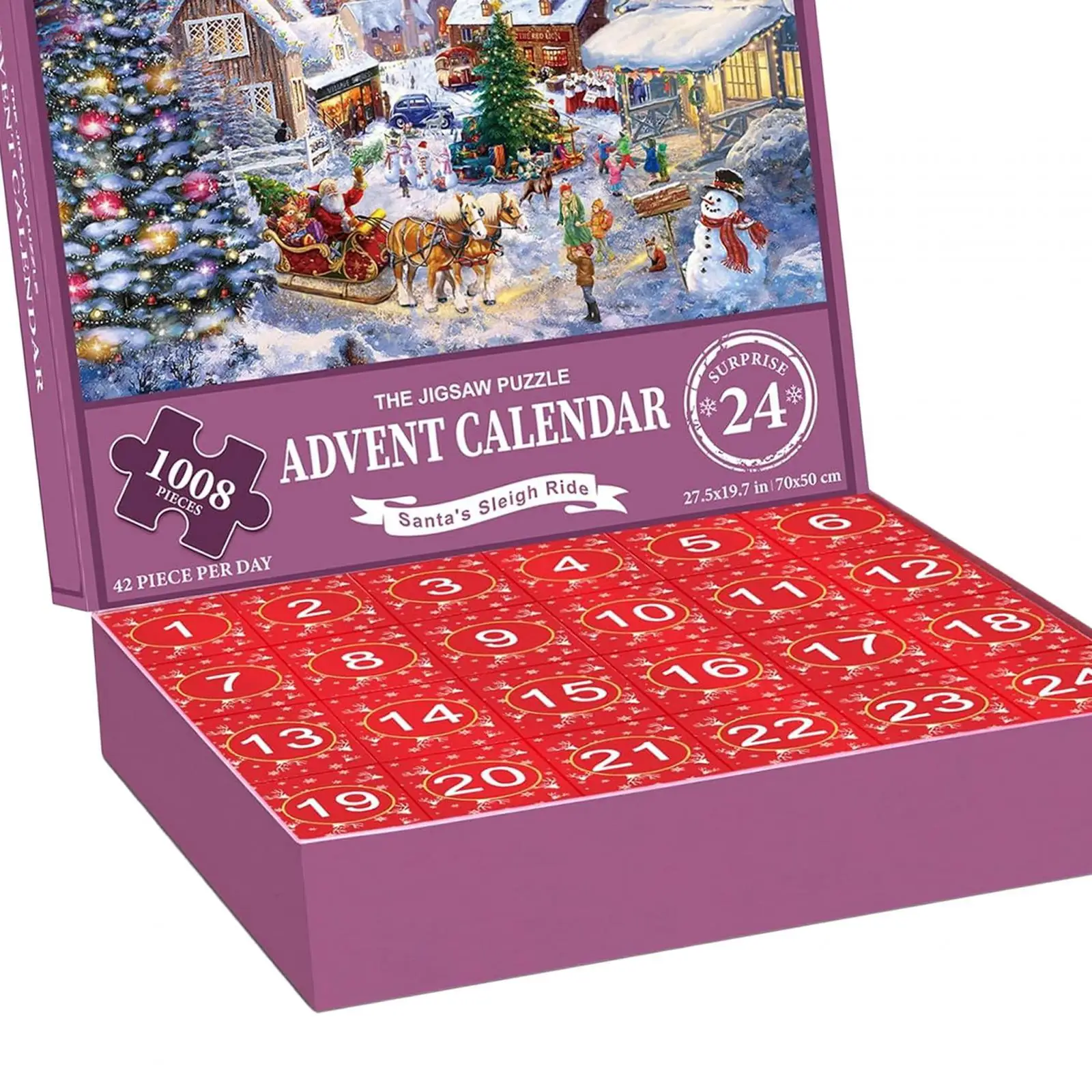 

Advent Calendar 2023 Christmas Puzzle Holiday Jigsaw Puzzle Set for Thankgiving Anniversary Birthday Gift Adult Stocking Stuffer