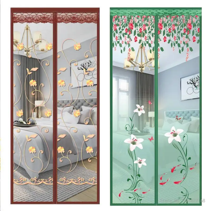 Magnetic Screen Door Curtain, Anti Mosquito Net, Insect Fly Bug Curtains, Automatic Closing Mesh, Summer