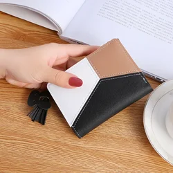 Women's Foldable PU Leather Wallet - Portable Card Holder and Coin Purse (Black)