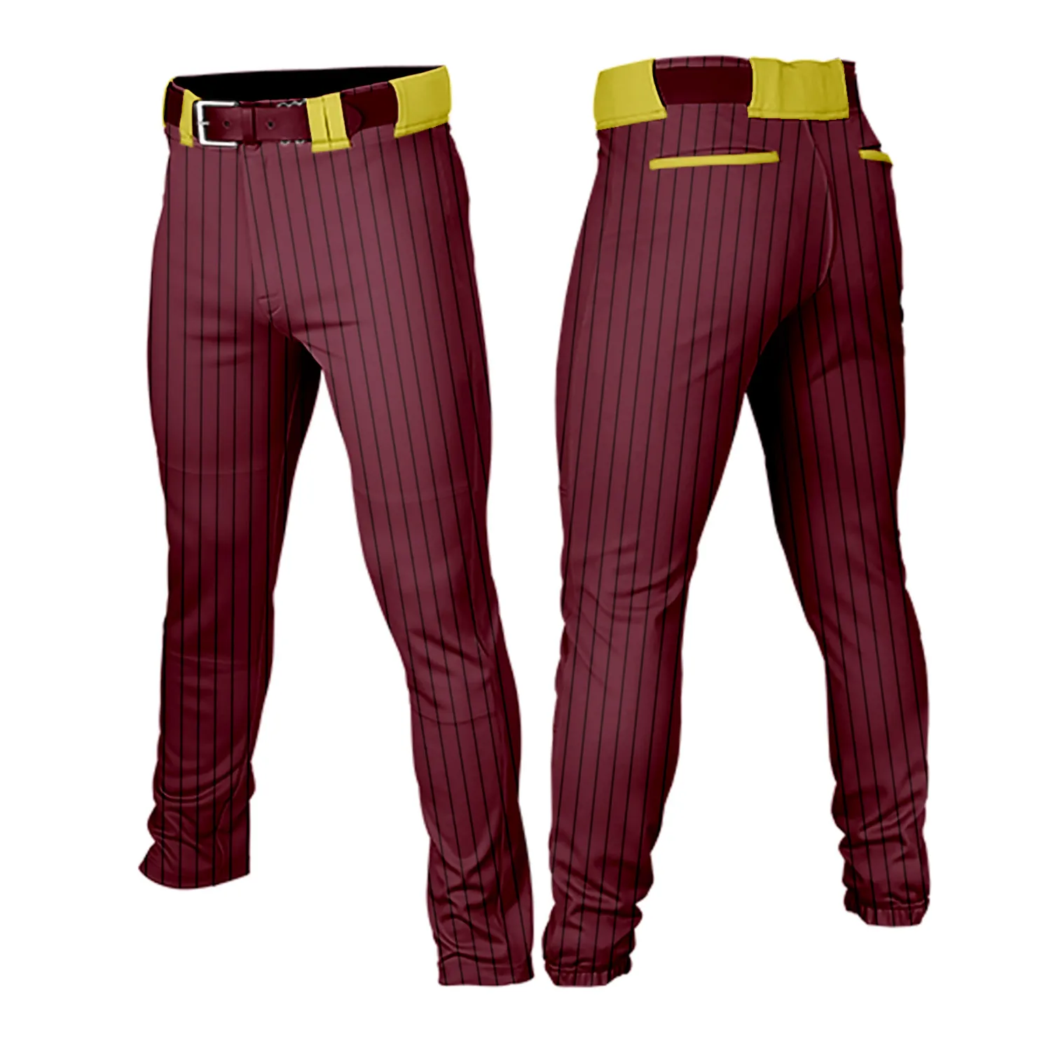 Pantalones de béisbol de práctica a rayas para hombres jóvenes, uniforme de entrenamiento de Softball, logotipo de nombre del equipo personalizado, pantalones atléticos sueltos