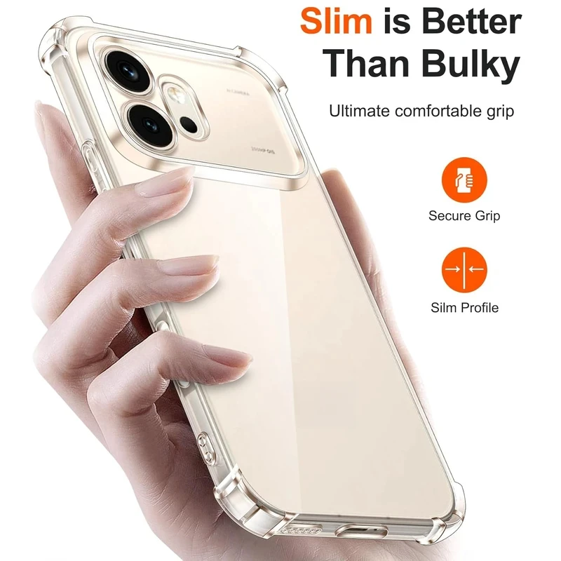 Shockproof TPU Protective Case with Transparent Back Shell