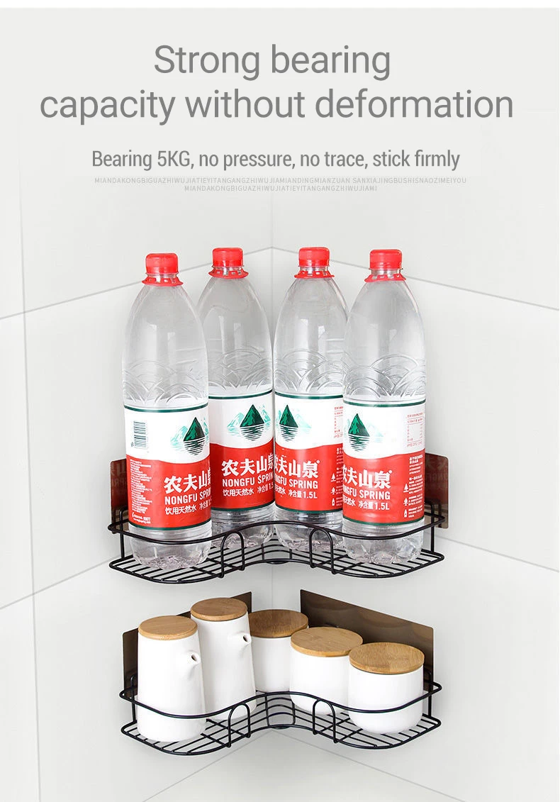 Description Picture 3 of itemBathroom Shelves No-drill Corner Shelf Shower Storage Rack Holder Shampoo Tray Stand Toilet Organizer Bathroom Accessories