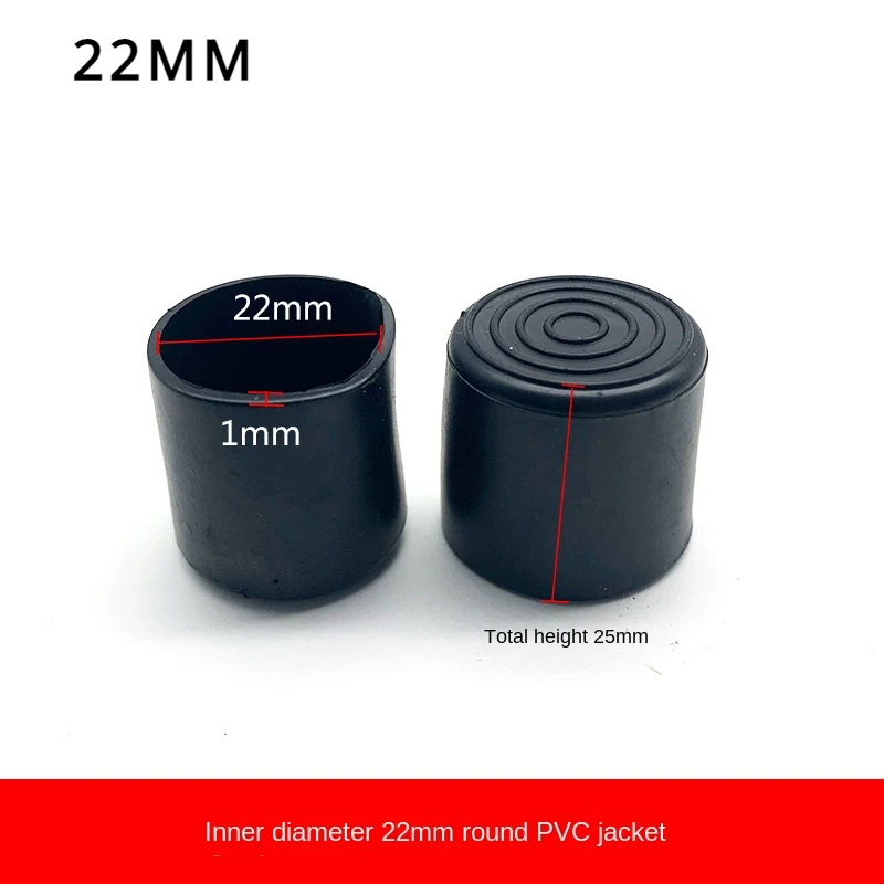 4/24 piezas de tapas redondas para patas de silla, cubiertas antideslizantes de PVC para patas de muebles, protectores de piso negros, puntas de mesa de goma antiarañazos