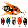 3.8cm 4g Artificial Ladybug Fishing Bait Cicada Beetle Insect Wobblers Fishing Lures Topwater For Bass Carp Fishing Tackle 1